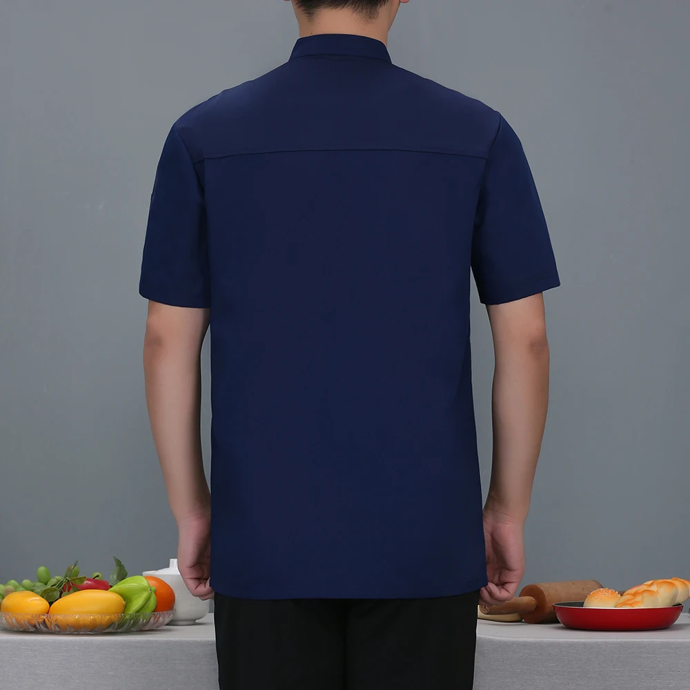 Hotel uniform wholesale kitchen Work clothes Short sleeve Chef restaurant uniform Food service Baked goods service Chef shirts