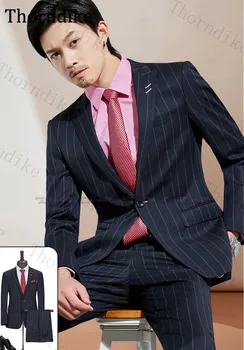 

Thorndike Elegant Business Men Suit 2020 New Fashion Wedding Dress Suit For Men Custom Made Groom Tuxedos Mens Evening Suit Set