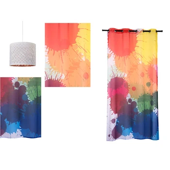 

Splash-ink Printed Window Blackout Curtain Modern Shade Curtains for Hotel Living Room Balcony Window Curtain Drape