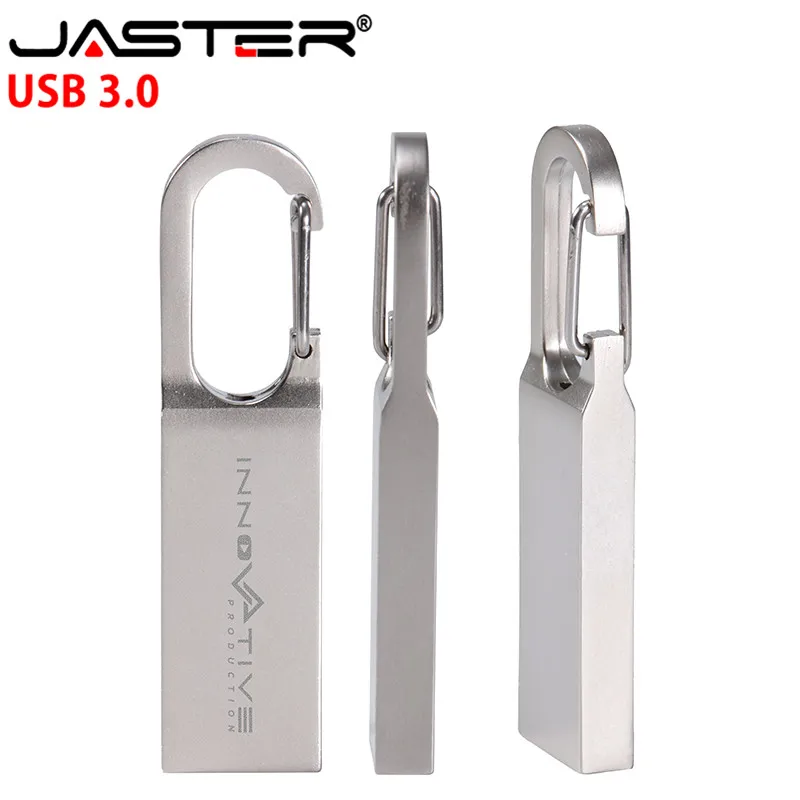 

JASTER laser custom(over 10 pcs free logo)metal keychain USB 3.0 memory stick usb flash drive 128GB 64GB 16GB 32GB 4GB pendrive
