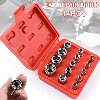 

2019 Hot Sale Combination Wrench 14pcs Set Car Repair Tools E Type 6 Flower Sleeve Head S7 #5