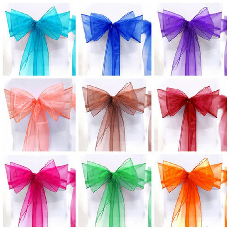 1 шт. новинка модный бант из органзы для покрытия банкета свадьбы вечеринки