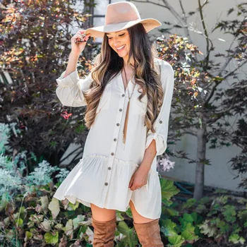 

Beach Cover Up Dress Dresses Summer Woman Tunics Women's Beachwear Covered Winter 2019 Women Wear Bohemia Loose Neck Cotton