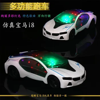 

360 Degree Rotary 3D Supercar With Wheel Lights &Music Kids Electronic Police Cars Toy For Baby Boys Kids Gifts toys for boys