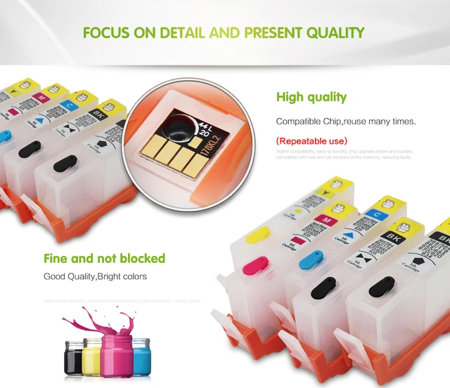 Cartucce Inchiostro HP 564XL 5 Nuova Generazione - Nero E Colori, Per PhotoSmart 7510/7520, Compatibili Cartucce HP 564XL Nuova Generazione - Foto 6