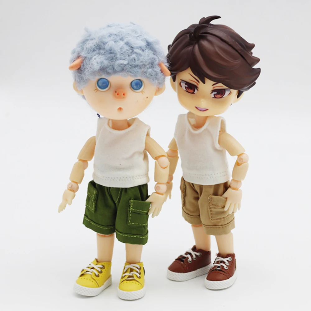 Doll clothes accessories short overalls pants for ob11 obitsu11 molly 1/12 bjd Doll jeans OB11