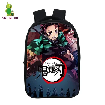 

Demon Slayer Backpack Kids Kawaii Cartoon Blade of Ghost Graphic Backpacks Kimetsu No Yaiba Anime Demon Blade Bagpack Children