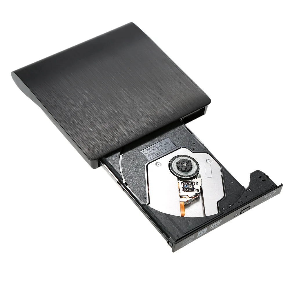 Ультра тонкий внешний диск DVD-RW USB 3,0 Писатель горелки BD-ROM 3D Blu-Ray плеер для Linux Windows Mac OS черный