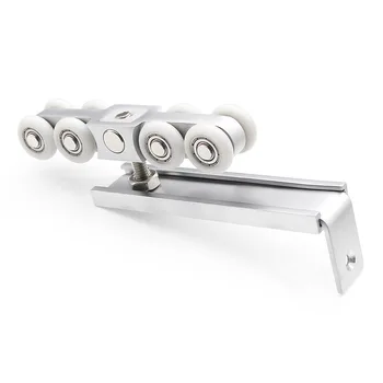 

Bathroom Wooden Sliding Door Rail Hanging Pulley Single Axis 8 Nylon Wheels Mute Hanging Wheel Door Rollers Hardware Accessories