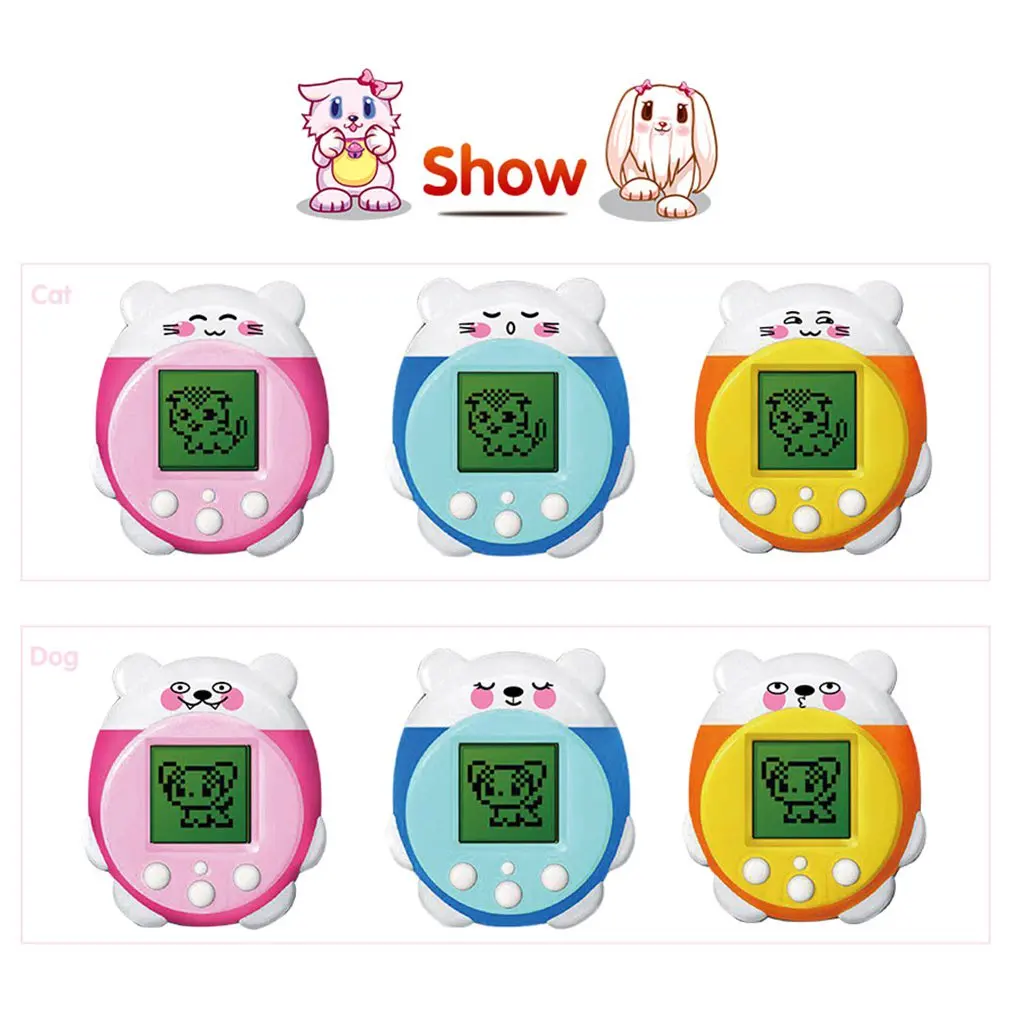 

Cute Video Game E-pet Toy Game machine Sounding Color Screen Display Portable Virtual Cyber Pet Game Console for kids