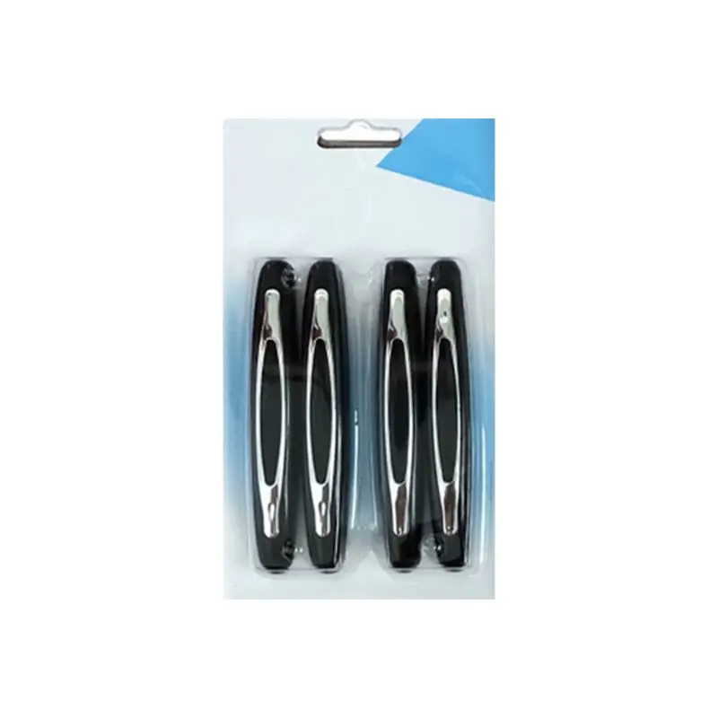 4Pcs car Styling Mouldings Door edge Protection Decoration Strip Auto Bumper Anti-collision Guard Buffer Protective Strip - Цвет: Черный