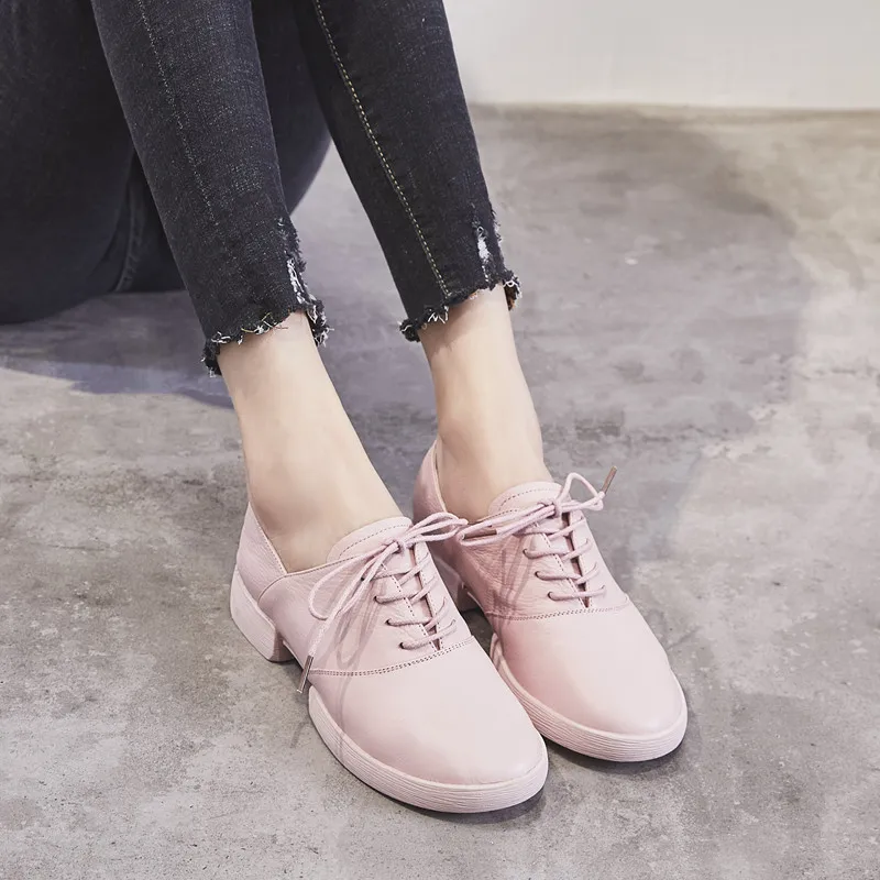 

Small Leather Shoes Women's 2019 Spring New Style Korean-style Versatile British Style Retro Wenzhou WOMEN'S Shoes Fashion Flat