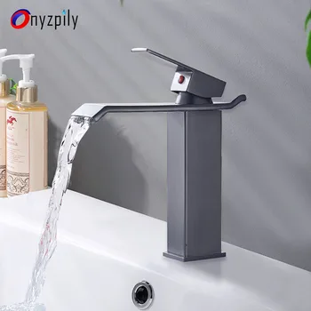 

Onyzpily Basin Faucet ORB Brushed Chrome Sink Faucet with 10 inch Cover Deck Mounted Hot and Cold Water Mix Faucets torneira