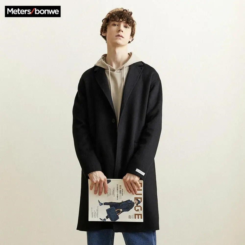 Metersbonwe Зимняя шерстяная куртка мужское шерстяное пальто высокого качества