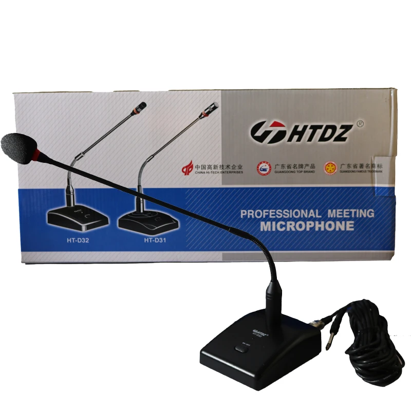 HT-D32 PRO Metting микрофон устанавливаемый на стол микрофон конференц-связи Гибкий микрофон с гибким штативом конденсаторный микрофон с кабелем 10 м