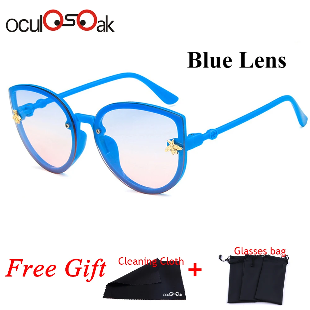 Популярные винтажные Круглые Солнцезащитные очки детские солнцезащитные очки Oculos De Sol lunette de soleil для маленьких мальчиков и девочек очки детские UV400 - Цвет линз: blue lens