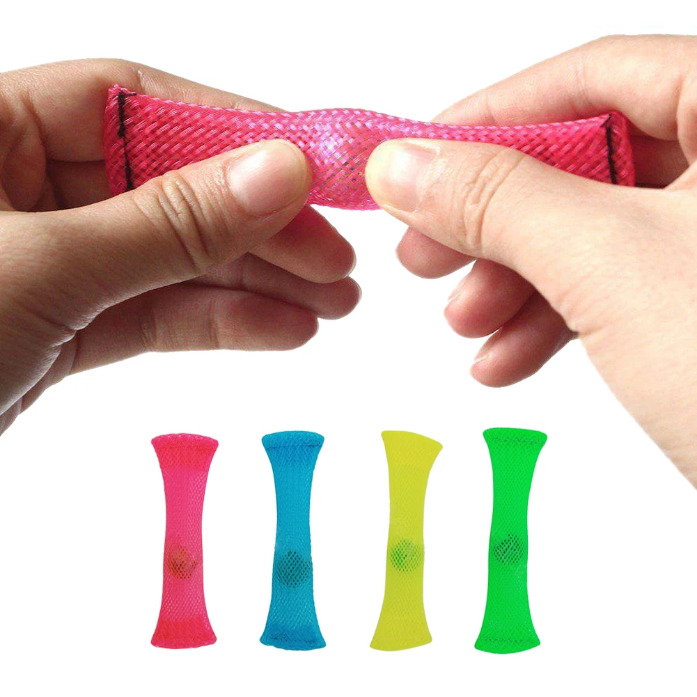 Easy Bend Venting Emotions With Marbles Braided Mesh Fidgets Stress Relief Toy 