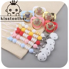 Kissstether – chaîne de sucette en Silicone pour bébé, nouveaux produits créatifs, ensemble de chaîne de sucette, diamant brillant, souris, perles, cadeau 
