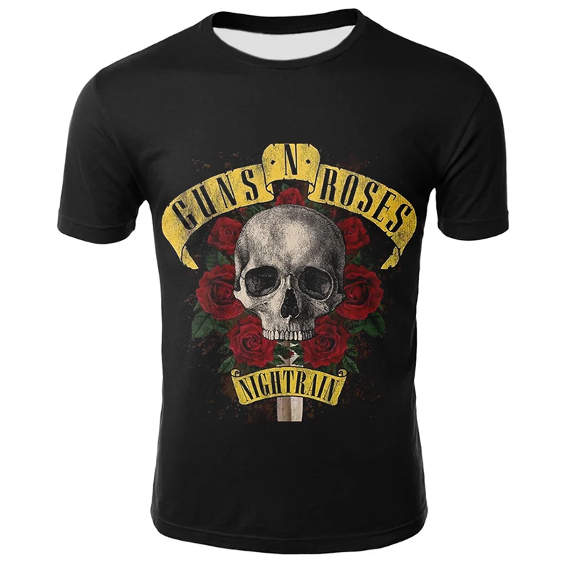 Guns N Roses, Мужская футболка с круглым вырезом и коротким рукавом, Мужская/женская футболка, летняя, высокое качество, повседневная, уличная, Camiseta, 3D футболка
