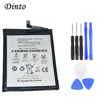 

Dinto 3200mAh Original Replacement Built-in Cell Phone Battery for BQ Aquaris X5 Plus BQ 3200 Batteries Bateria with Tools