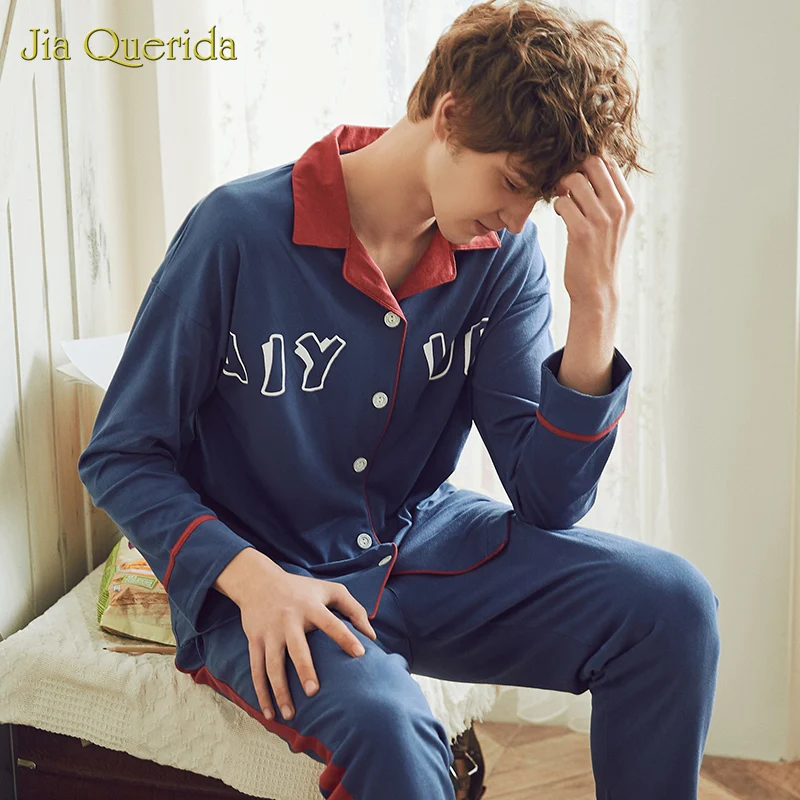 Matching Pijamas Couple Men Sleepwear Chinese Pajamas Turn Down Collar Buttons Letter Printing Long Sleeve Long Pants Couple Set Matching Pijamas Couple Men Sleepwear Chinese Pajamas Turn Down Collar Buttons Letter Printing Long Sleeve Long Pants Couple Set