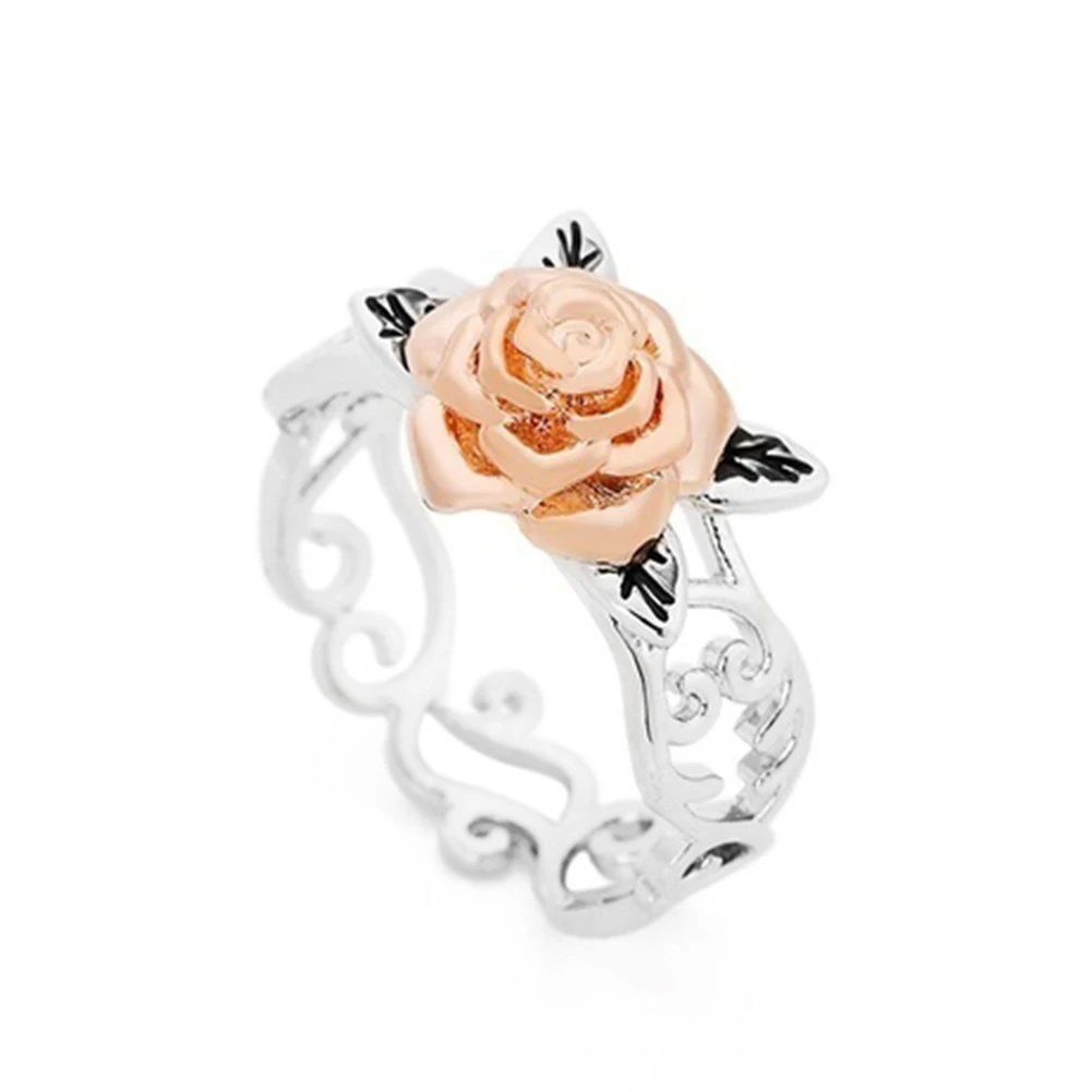 Винтажное Женское Обручальное кольцо, готический Цветок, кольцо на палец, обручальное кольцо, ювелирные изделия, рождественские подарки, anillos mujer, кольцо