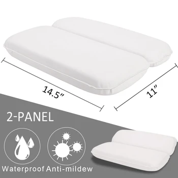 

SPA Bath Pillow Non-slip Bathtub Mat Headrest Soft Waterproof Anti-mildew Bath Pillow 7 Suction Cups Home Bathroom Accersories