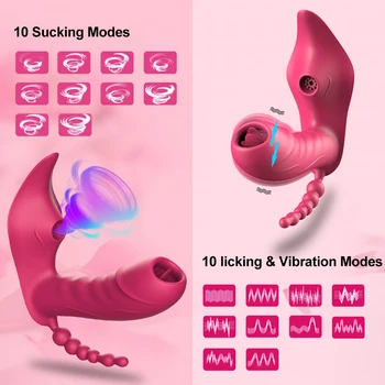 Clitoral Sucking Vibrator For Women Clitoris Clit Sucker Stimulator With Tongue Licking Heatable Vibrating Female Sex Toys 3