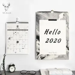 Здравствуйте 2020 креативный лунный календарь, чтобы сделать список, настенный календарь, украшение, ежедневный планировщик, органайзер для