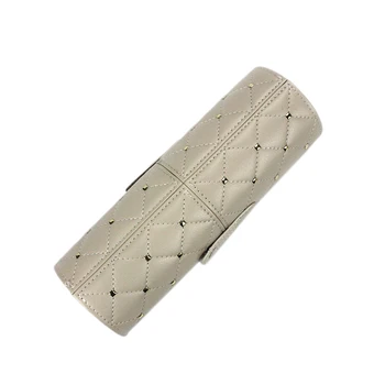 

Makeup Brushes Holder Rivet PU Makeup Brush Organizer Travel Pen Holder