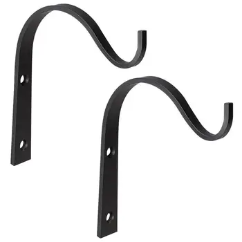 

2pcs Flower Pot Plant Pot Basket Hook Bending Durable Iron Flowerpot Plant Hanger Hook Hanging Bracket For Balcony Yard Garden