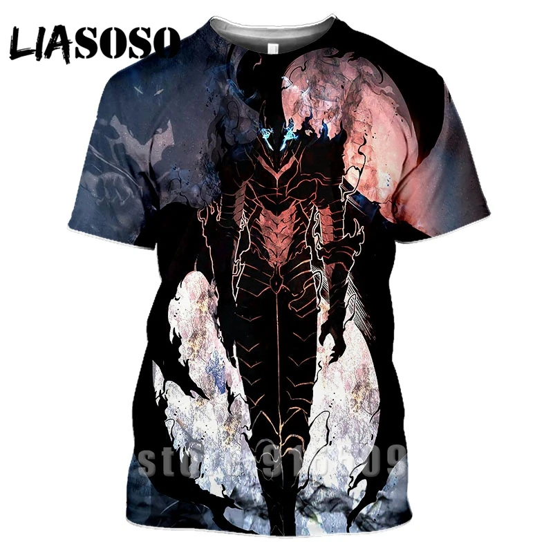 Liasosoコミックソロレベリング夏アニメtシャツジム服tシャツ3dプリントシャツユニセックスおかしいシャツストリート原宿tシャツ T Shirts Aliexpress