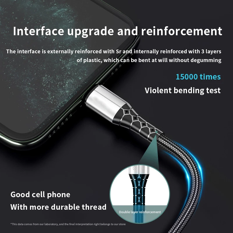 5A USB C Fast Charging Type C Data Cable For Xiaomi 11 Pro Huawei Micro USB Quick Charger Wire Phone Cord For Samsung 0.3/1/1.5M_voghion.com