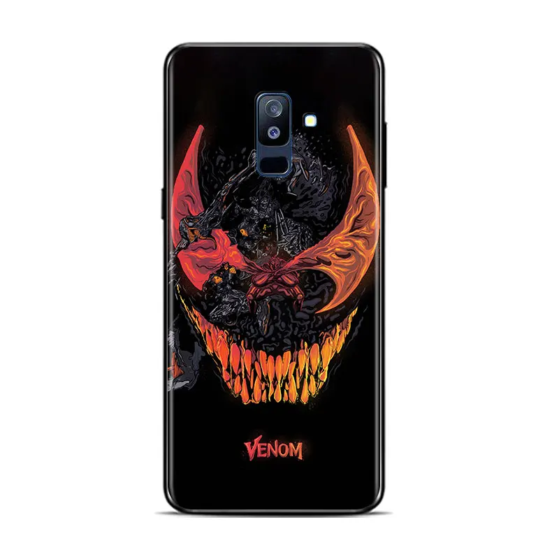 silicone cover with s pen Phone Case For Samsung A8 A9 Star A7 A9 A6 Plus 2018 A3 A5 2017 2016 A750 A6S A8S Marvel-venom- Black Soft Cover kawaii phone cases samsung