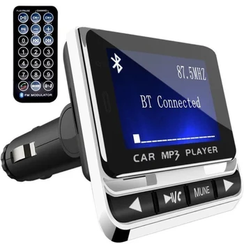 

1.3" LCD Wireless Audio Transmitter Radio Hand-Free Calling Car Bluetooth Kit FM USB Charger MP3