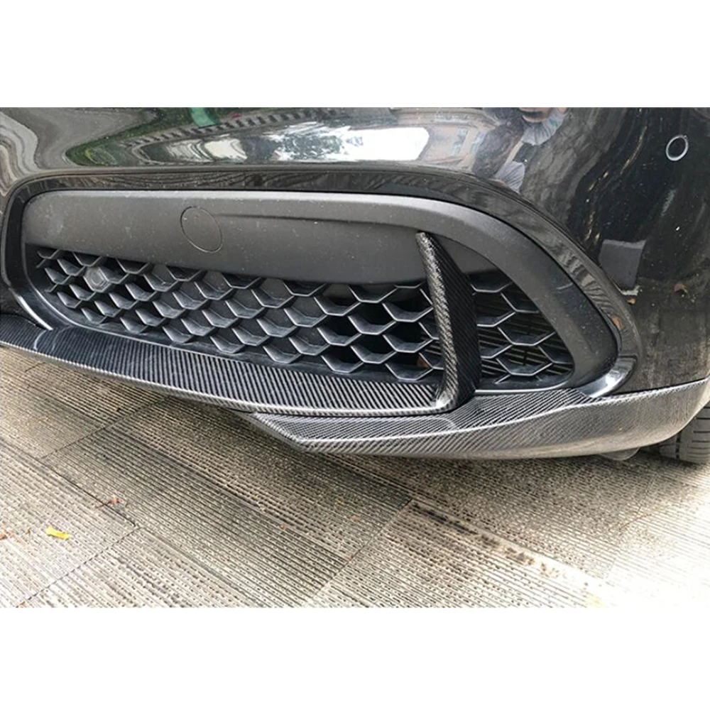 Передний бампер для губ для Alfa Romeo стельвио- база Land Rover Range Rover Sport 4-двери из углеродного волокна передний бампер спойлер приспособления для резки