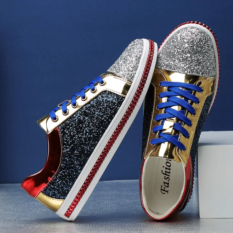 Winter Ankle boots Men Shoes luxury brand Fashion Leather Boots For Men Casual Waterproof Flat Male Shoes chunky Sneakers - Color: 1083 blue