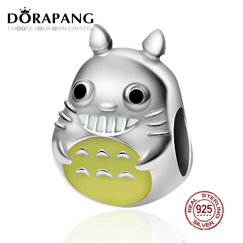 DORAPANG, новинка,, 925 пробы, серебряный шарм, самостоятельный дизайн, креативная желтая Милая бусина, подходит для оригинального браслета, сделай сам, ювелирное изделие, подарок