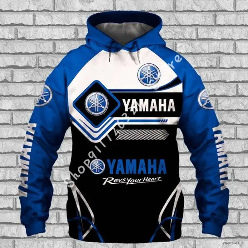 2020 outono/inverno yamaha impressão com capuz impressão 3d pulôver moletom hip hop manga comprida streetwear