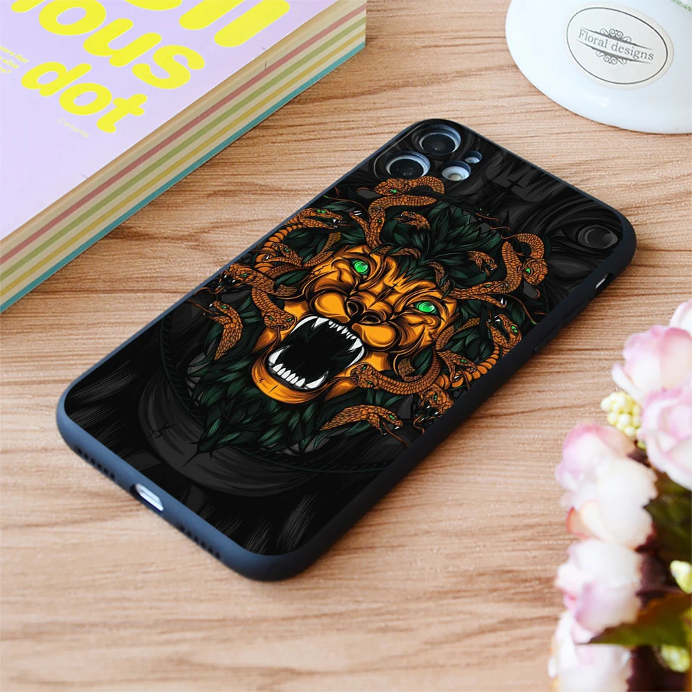 

For iPhone Badass Art Print Soft Matt Apple iPhone Case 6 7 8 11 12 Plus Pro X XR XS MAX SE