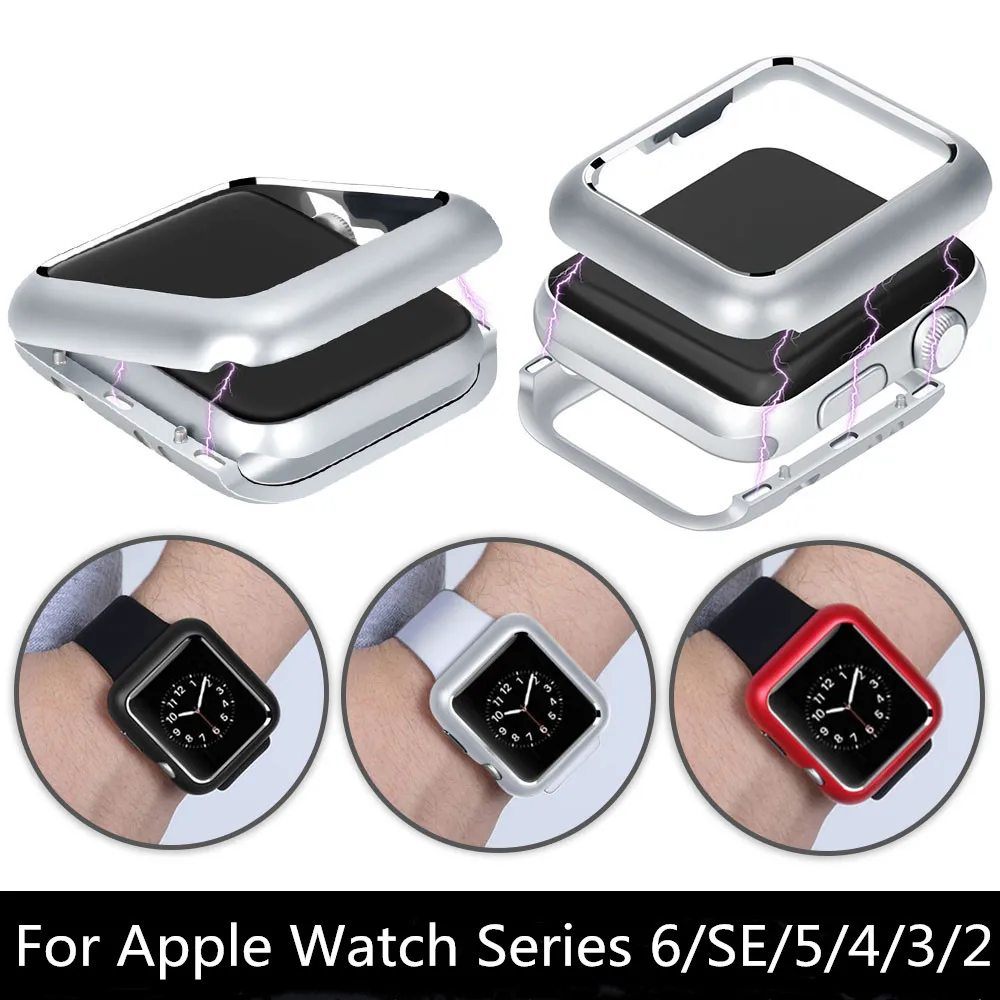 Магнитная Адсорбция металлический чехол для Apple Watch версии 44 мм 40 38/42 Крышка