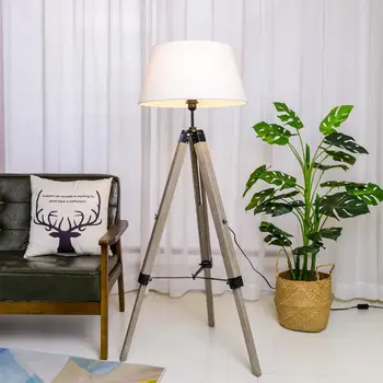 

Nordic Floor Lamp Room Decor Standing Light Tripod Wood Lamp For Living Room Bedroom Indoor Home Lighting Fixture HWC