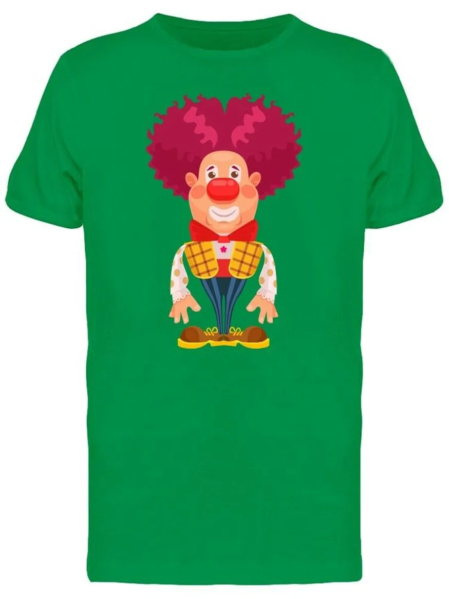 Cute Happy Clown Cartoon Men'S Tee -Image By Loose Size Top Ajax Shirt | Мужская одежда