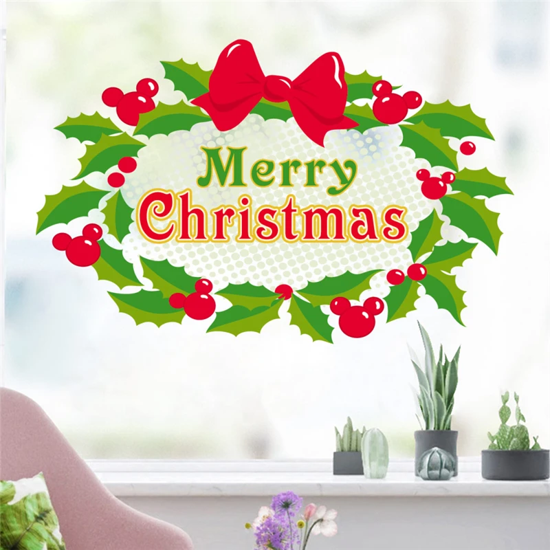 Merry christmas 30*45 см настенные наклейки домашний декор для гостиной окна магазина
