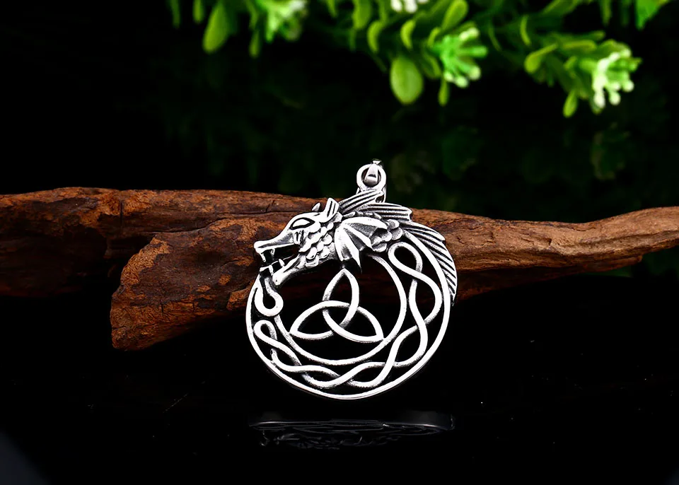 Celtic Knot Dragon Head Pendant 2
