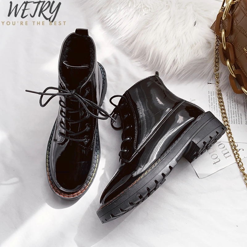 Dr Martens/осенние классические черные женские ботинки из искусственной кожи; зимние женские ботинки с мягкой подошвой; пикантные Ботинки martin с локомотивом; Размер 39