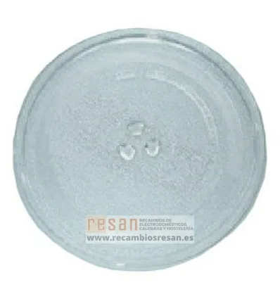 Plato microondas 255 mm. anclaje trebol macho