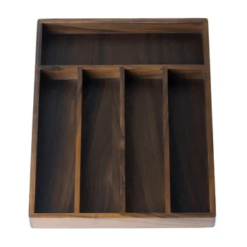 

Storage Tableware Organizer Anti Mold Practical Drawer Black Walnut Household Easy Clean Spoon Kitchen Chopsticks Durable