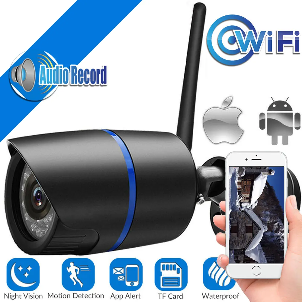 1080P 960P 720P Wi-Fi IP-камера беспроводная P2P цилиндрическая наружная камера