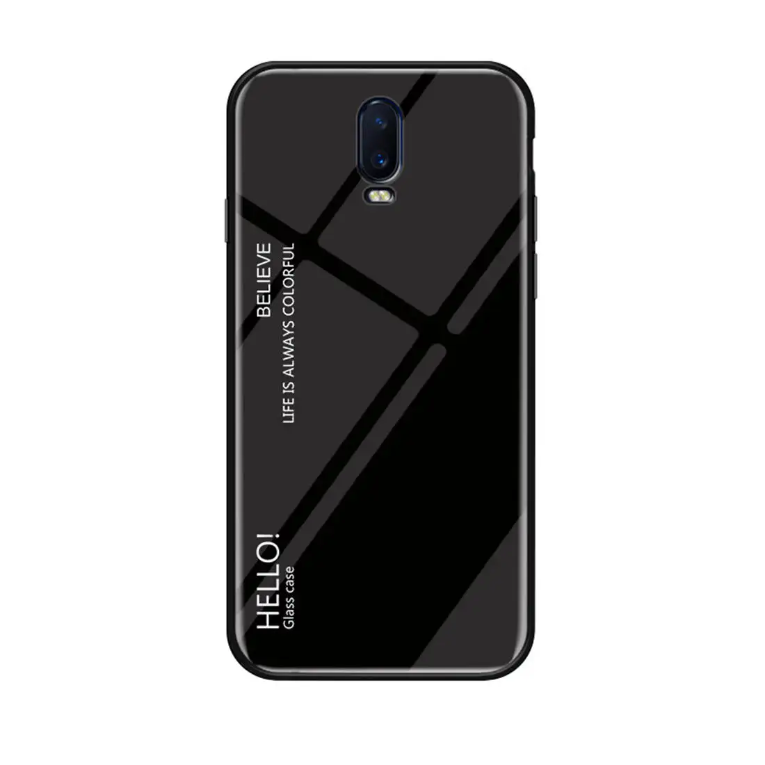 Gradient Tempered Glass Phone Cases for Oppo A1k A7x F7 F11 Pro R15x R17 Reno Realme C2 3 Luxury Protective Cover |
